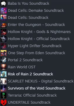 Some soundtracks I own